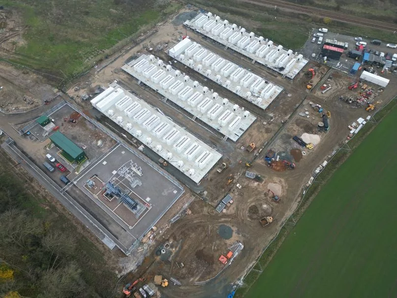 Aerial view of construction, pre-planting