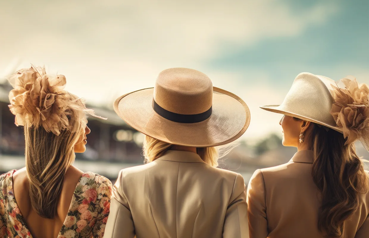 Three fashionably dressed girls