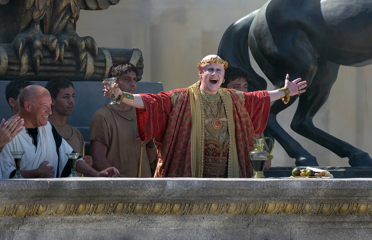 Matt Lucas plays Master of Ceremonies in Gladiator II from Paramount Pictures.